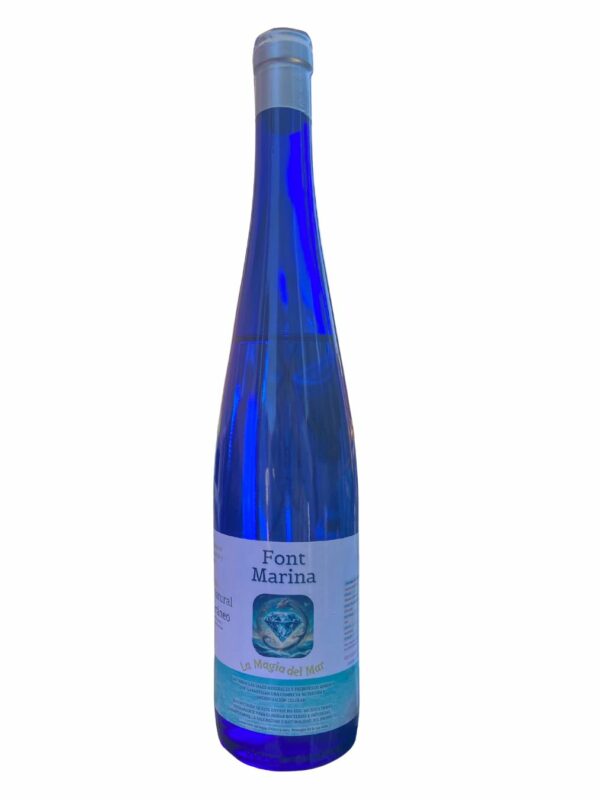Botella de Cristal Azul Cobalto