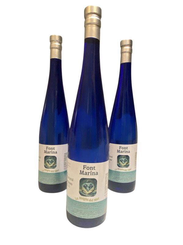 Botella de Cristal Azul Cobalto